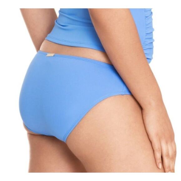 Ralph Lauren SKY Solid Blue Hipster Bikini Swim Bottom Sz 4 NWT - Picture 3 of 3